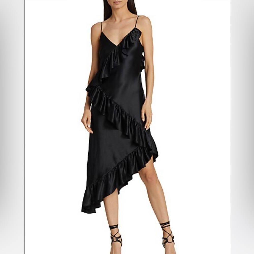 Cami NYC Silk Dua Midi Dress in Black